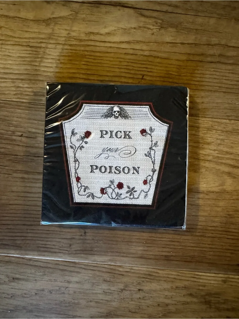 Threshold Black 'Pick Your Poison' & Skull Halloween Decorative Napkins